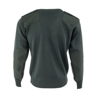 Dutch Wool Forest Green V-Neck Commando Sweater - X-Large | #2 Condition, , large